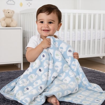 Couverture bebe | Petit éléphant - Rêves des tout - petits