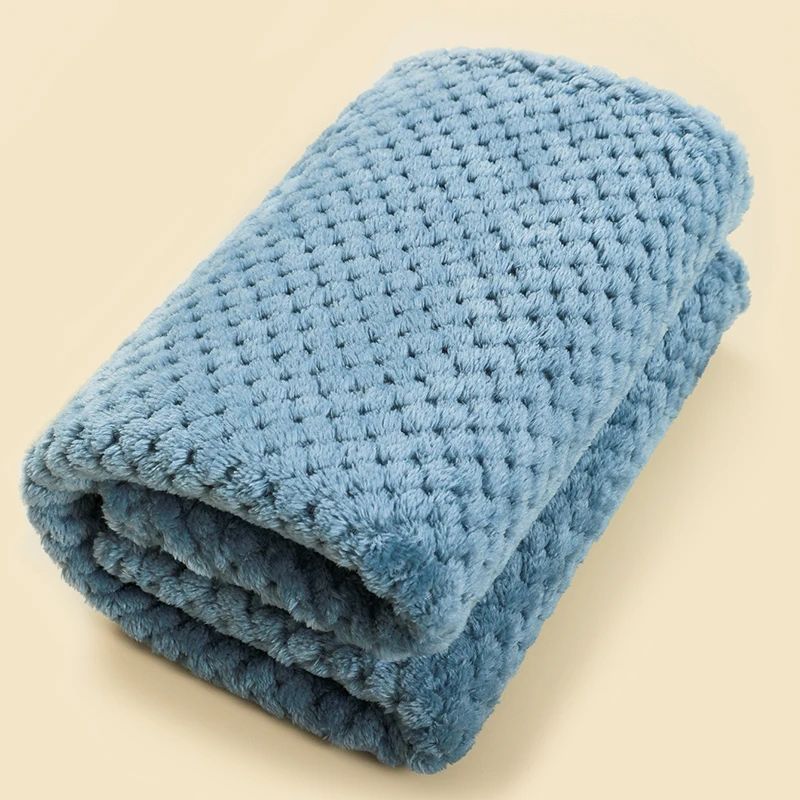 couverture sieste de luxe bleu