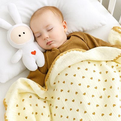 bébé dors avec la couverture bébé