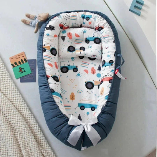 Berceau Bébé - NidPortableBébé™ - Voiture Bleue - Rêves des tout - petits