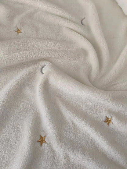 Couverture bébé au motif étoile et lune