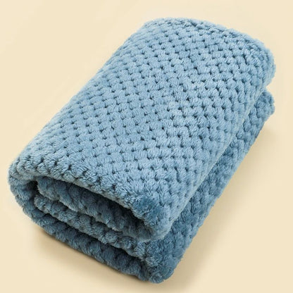couverture sieste de luxe bleu