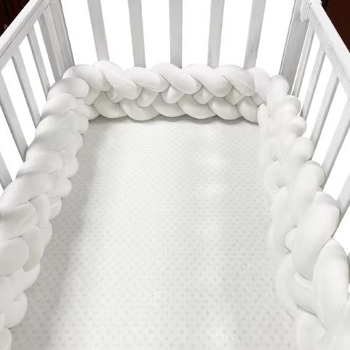TOUR DE LIT BEBE - CozyKnot™ - Blanc - Rêves des tout - petits