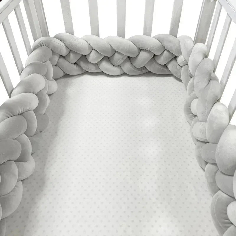 TOUR DE LIT BEBE - CozyKnot™ - Gris - Rêves des tout - petits