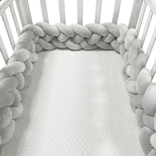 TOUR DE LIT BEBE - CozyKnot™ - Gris - Rêves des tout - petits