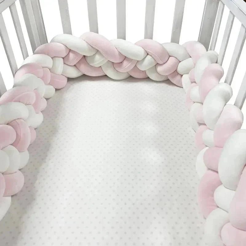 TOUR DE LIT BEBE - CozyKnot™ - Rose Blanc - Rêves des tout - petits