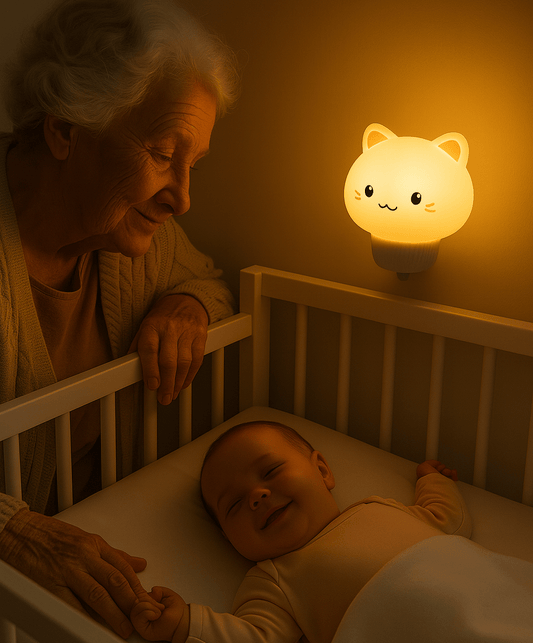 Veilleuse bébé - SweetDream - Grand-maman regarde bébé dormir