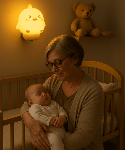 Veilleuse Bébé - SweetDream - grand-mère endors sa petite fille